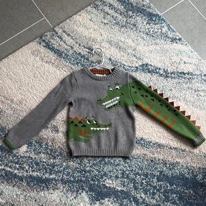 Kids Gray Crocodile Sweater NWT 4T